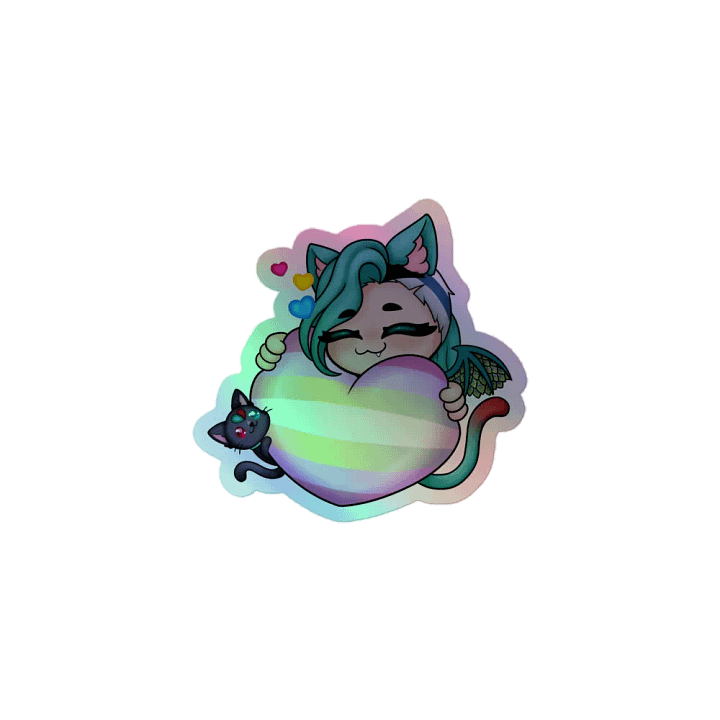 Jemini and Morderin Prideful Purr Holo Sticker product image (1)