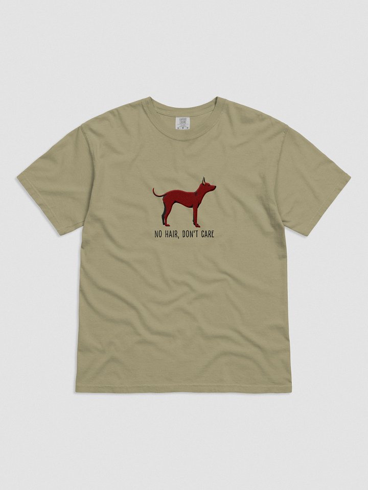 No Hair, Don't Care T-Shirt(Embroidered) of an American Hairless Terrier(Chocolate) product image (11)