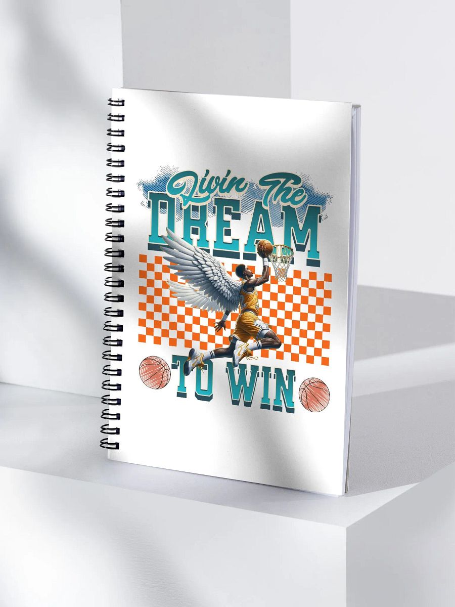 Livin The Dream To Win Basketball Dunk Spiral Notebook product image (3)