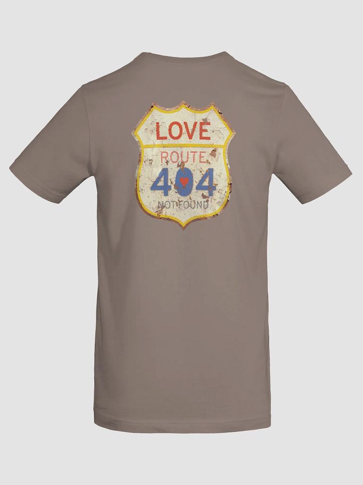 Love Route 404 Supersoft T-Shirt (Back Print), Short Sleeve Tee, Quirky Graphic Tee, Casual Wear, Gift for Him product image (1)