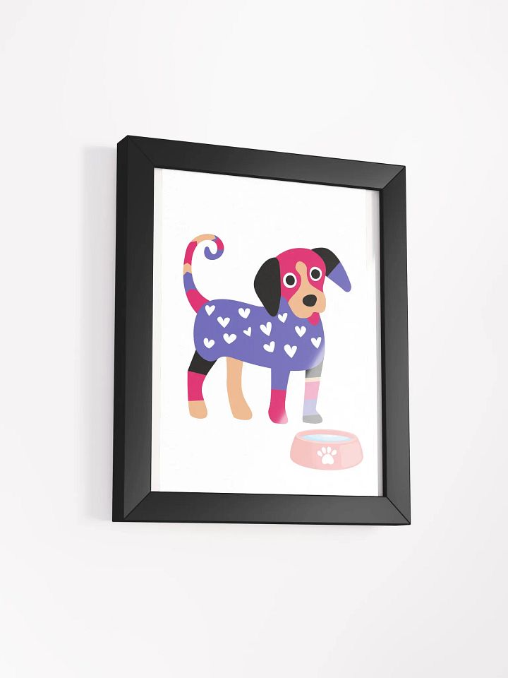Graphic dog & bowl Framed Matte Poster product image (28)