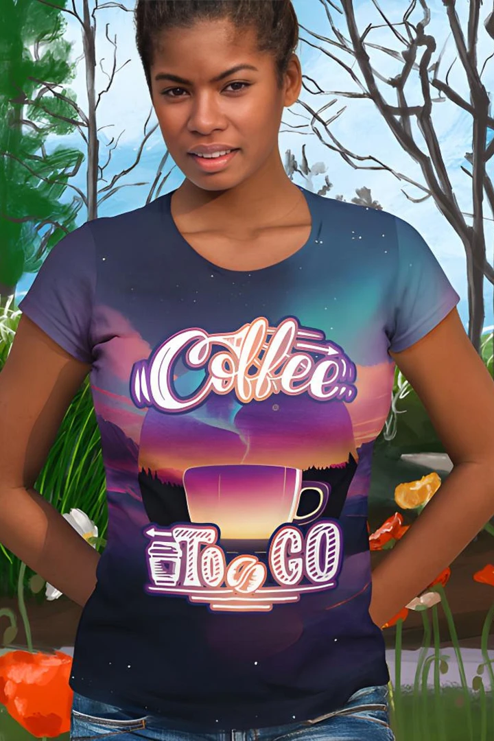 Coffee to Go All Over Print T-shirt product image (1)