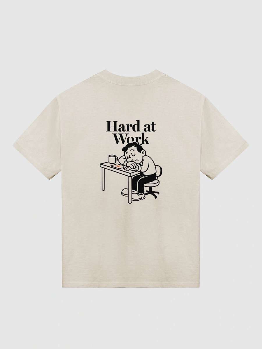 Hard at Work Oversized T-Shirt (Bone) product image (2)