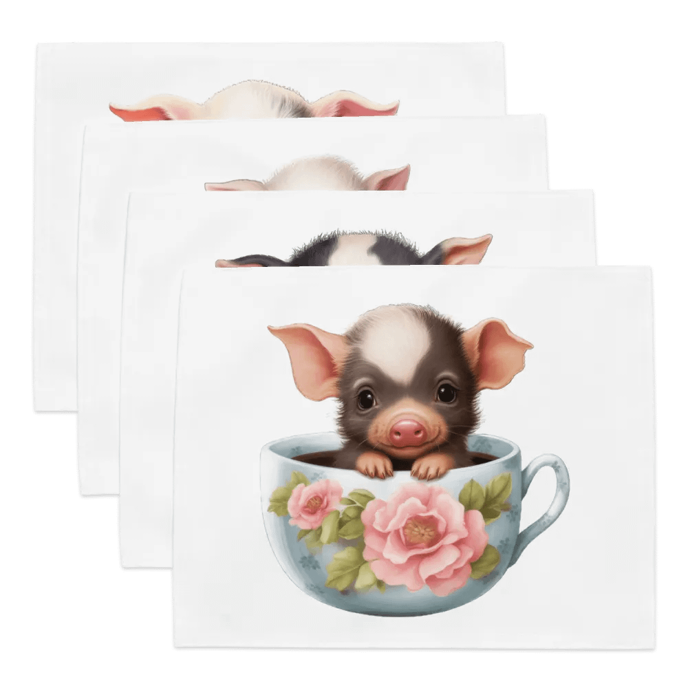 Whimsical Piglet Teacup Placemat Set product image (2)