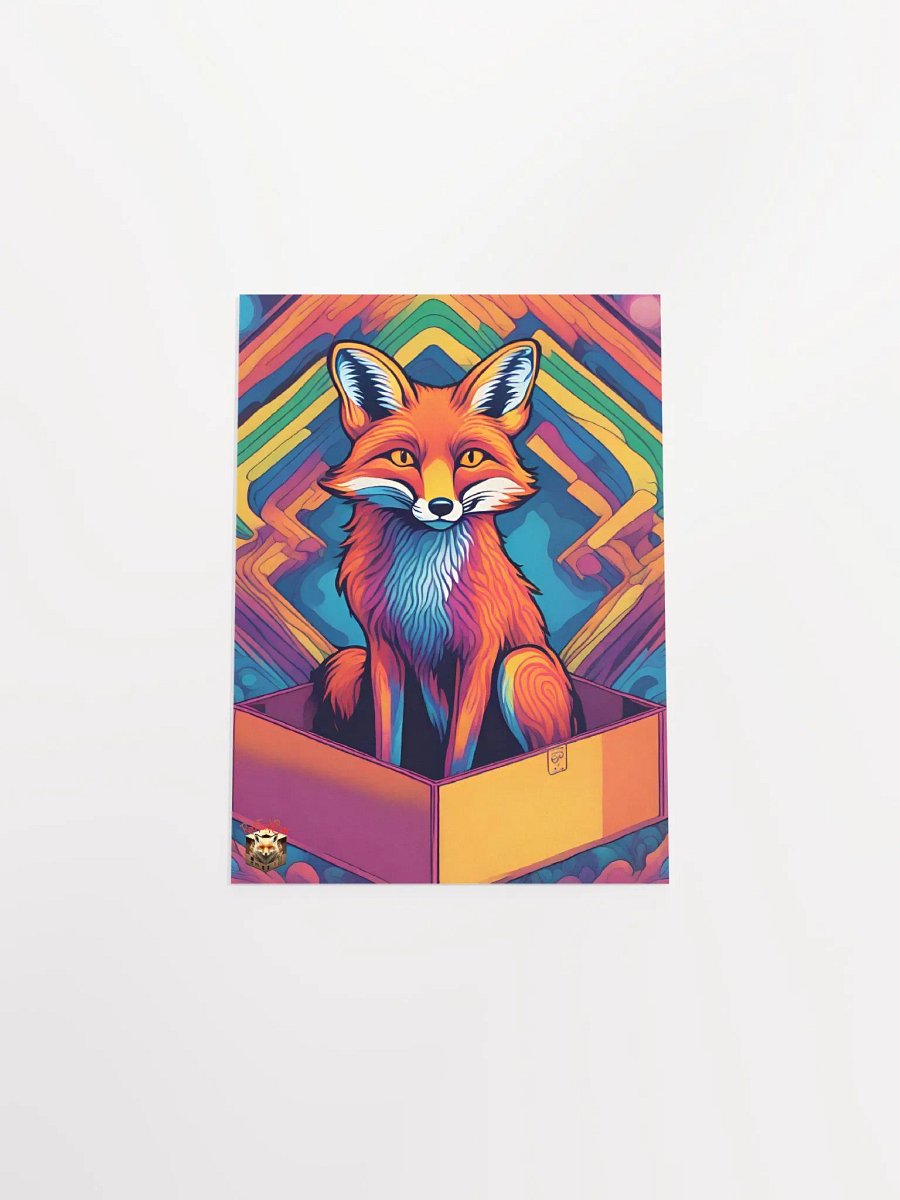 Fox in Box Psychodelic Art Matte Poster product image (49)
