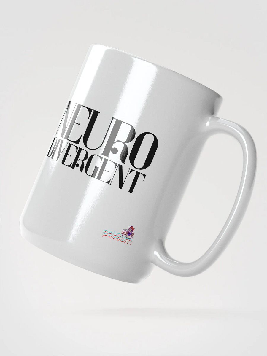 NEURODIVERGENT SKULL white glossy mug product image (3)