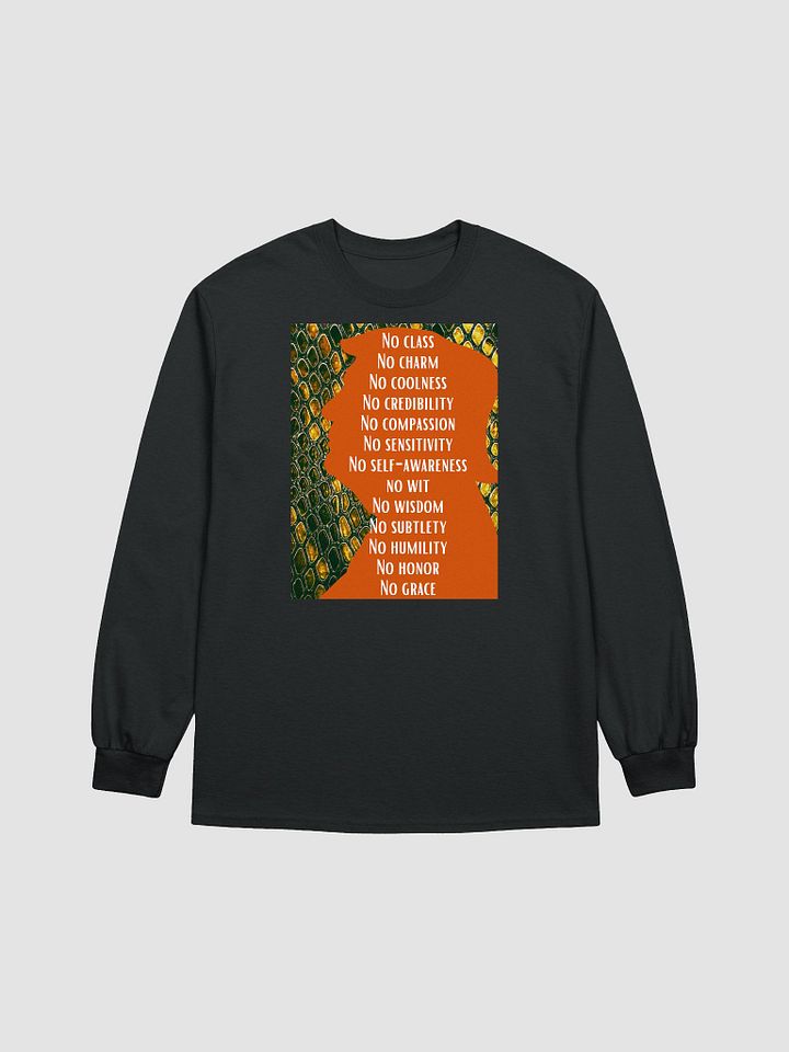 No Class, No Charm, No Coolness Donald Trump Silouhette Long Sleeve Tee product image (1)