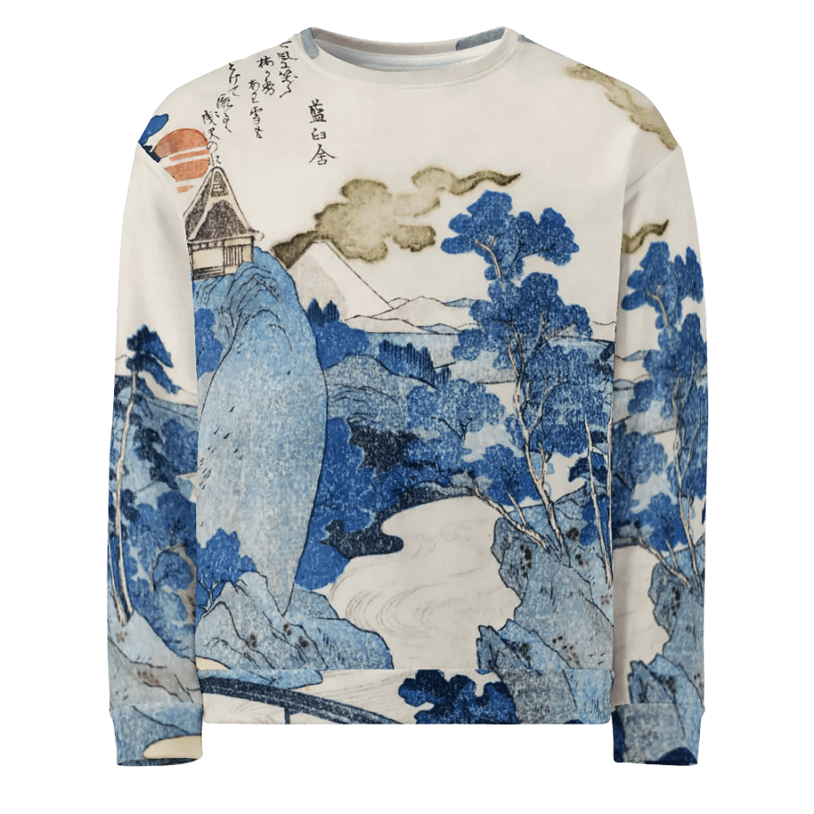 Fuji no Yukei All-Over Print Recycled Unisex Sweatshirt product image (1)