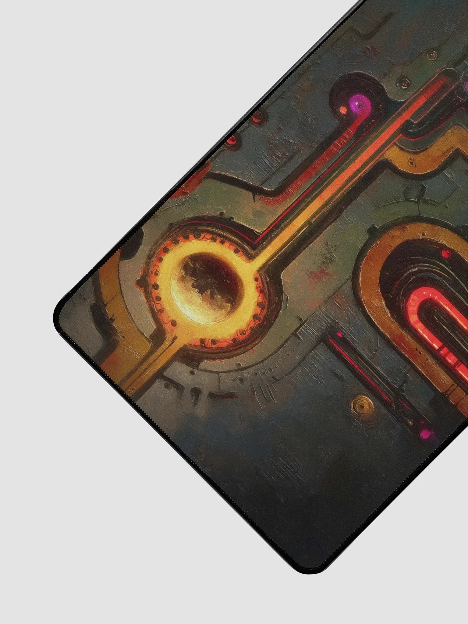 Mechanical Sun - Futuristic Circuit Art Mouse Mat product image (3)