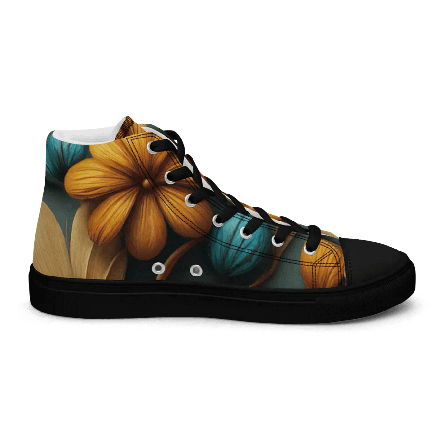 3D Floral Design _ Calceonova Streetwear _ Woman High-Top Sneakers product image (9)