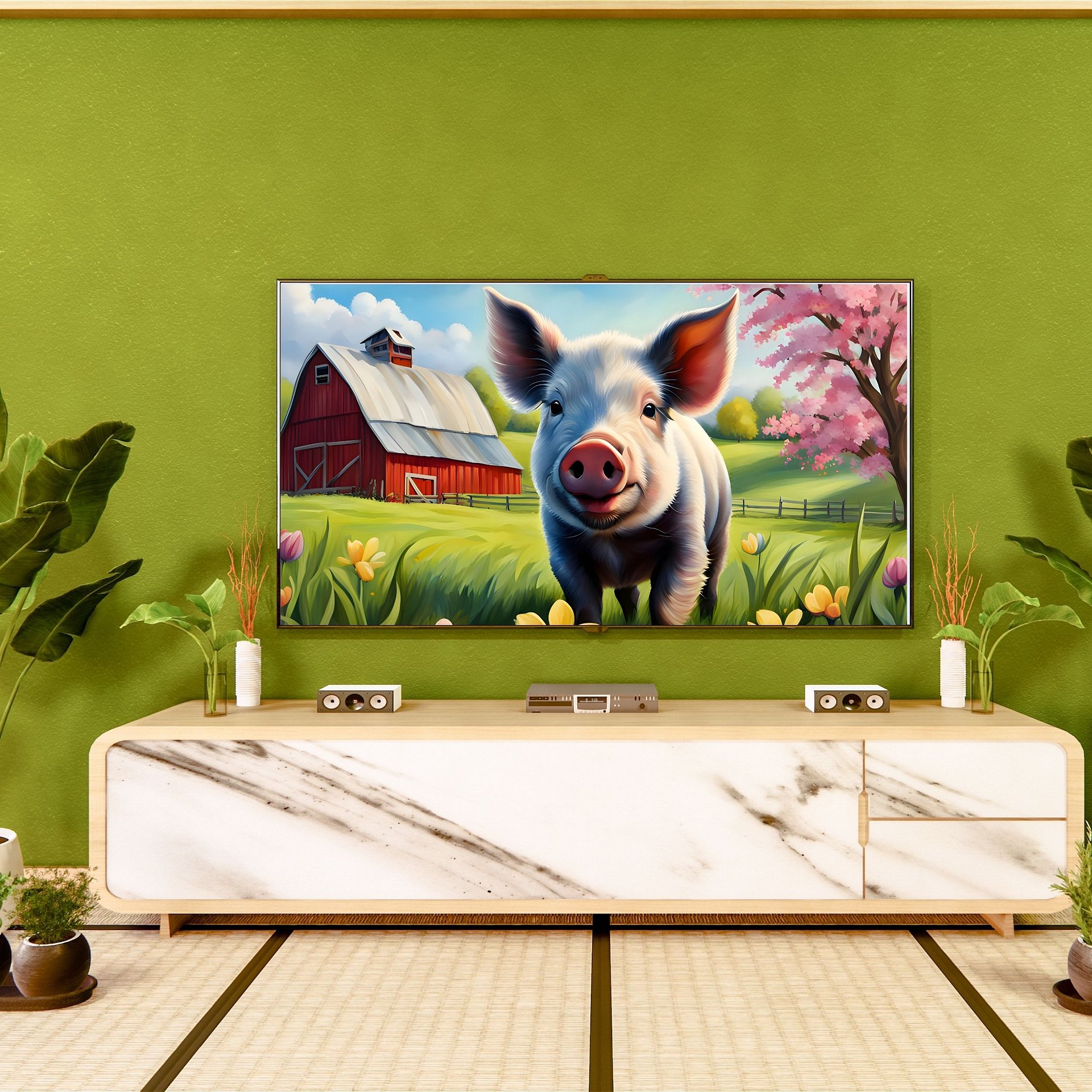 A Pig's Life TV Frame Art product image (2)