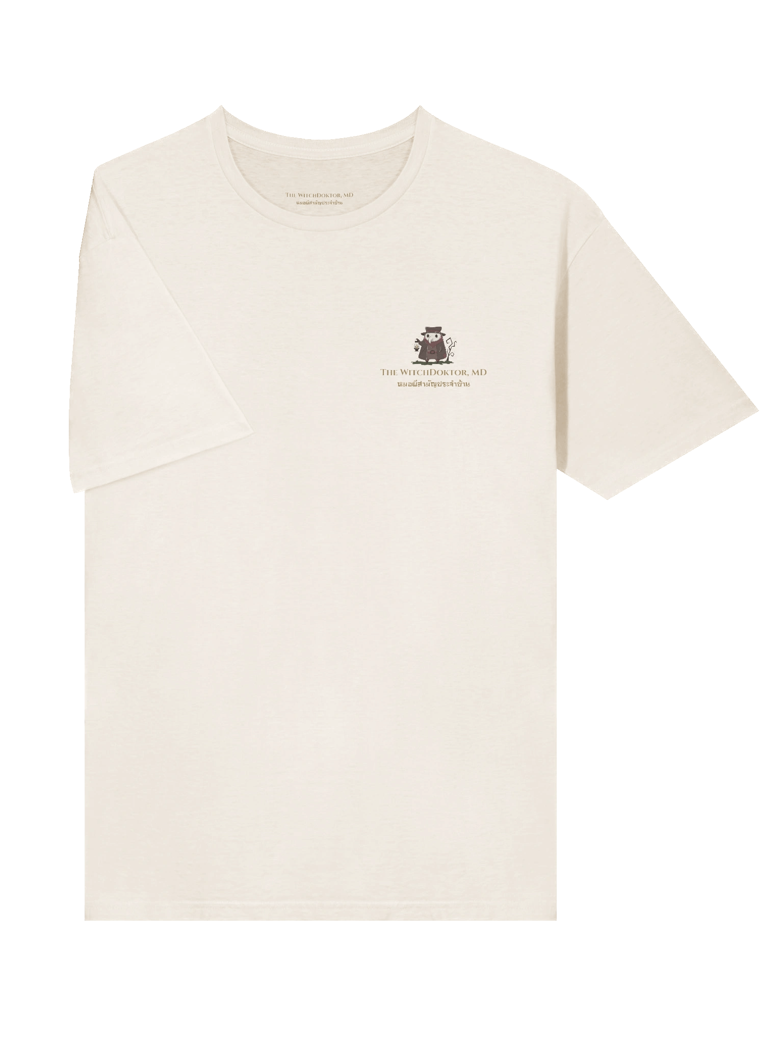 The WitchDoktor, MD - Small Print Plague Doctor T-Shirt (Cool Tones) product image (5)