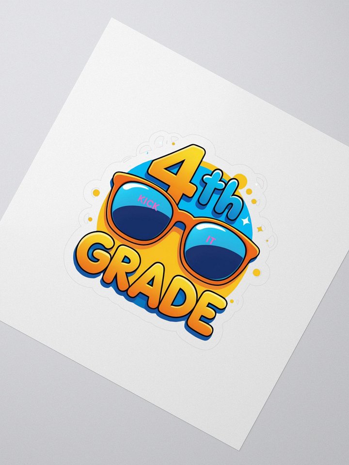 4th Grade Kick It Sunglasses Sticker product image (2)