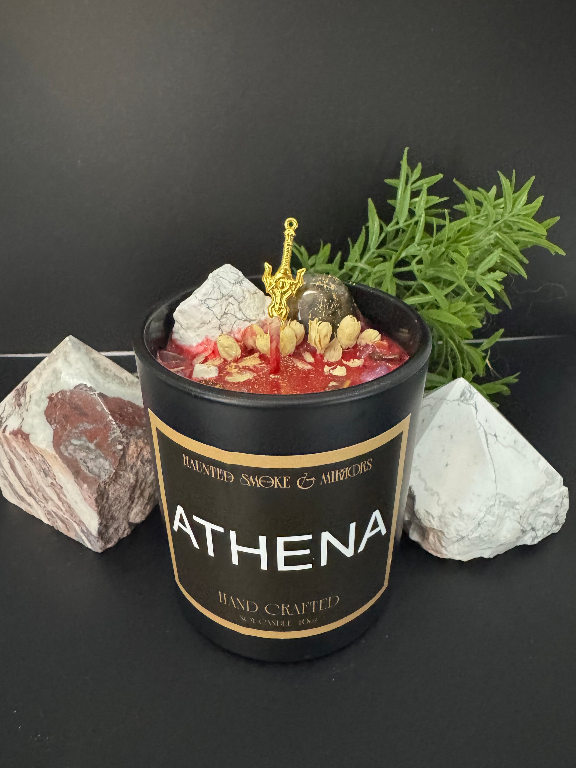Athena Crystal Deity Candle product image (1)