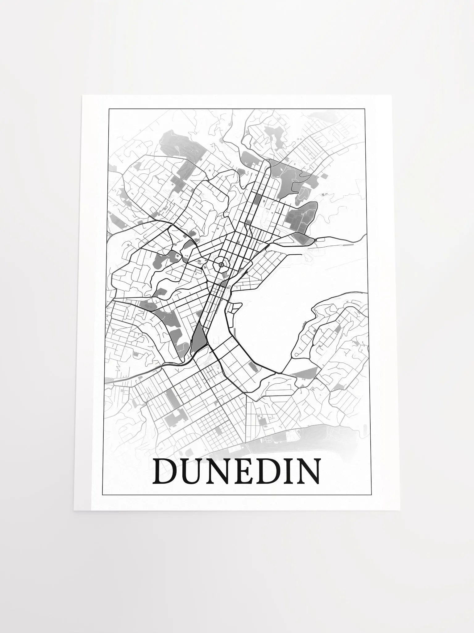 Dunedin, New Zealand, city map print product image (18)