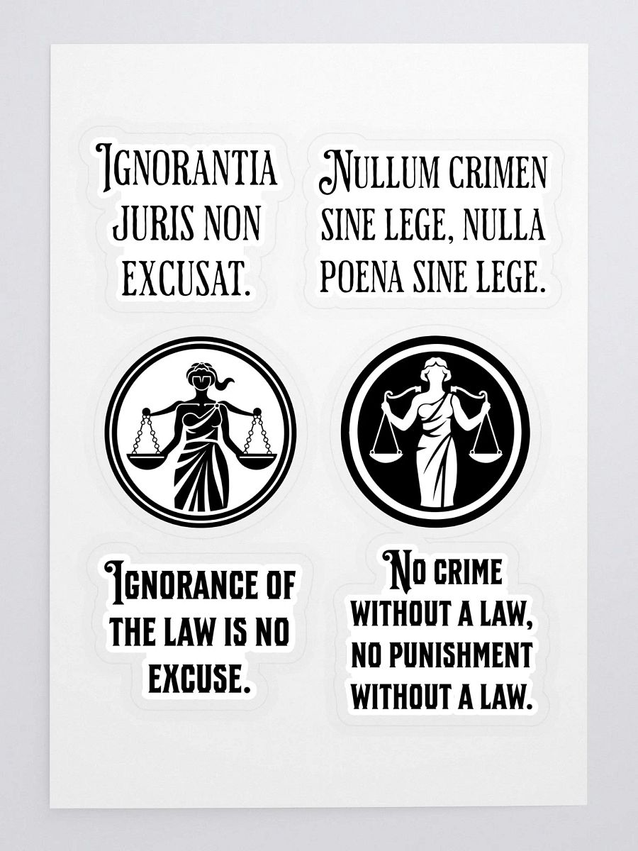 Latin Saying About Law Stickers product image (3)