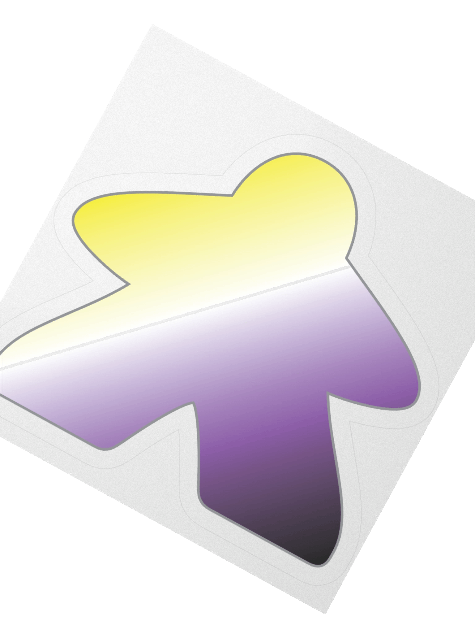 Non-binary Pride Gradient Meeple Sticker product image (5)