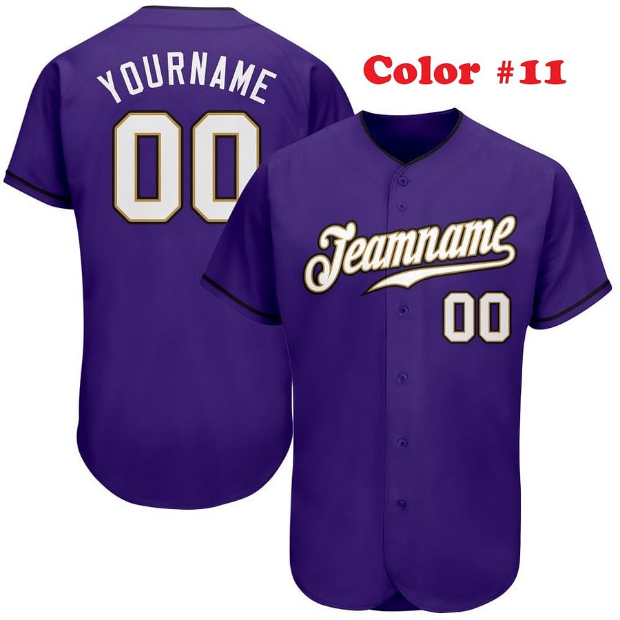 Authentic Baseball Jersey, Custom Baseball Jersey, Personalized Sport Jersey, All Color With No Lines product image (7)