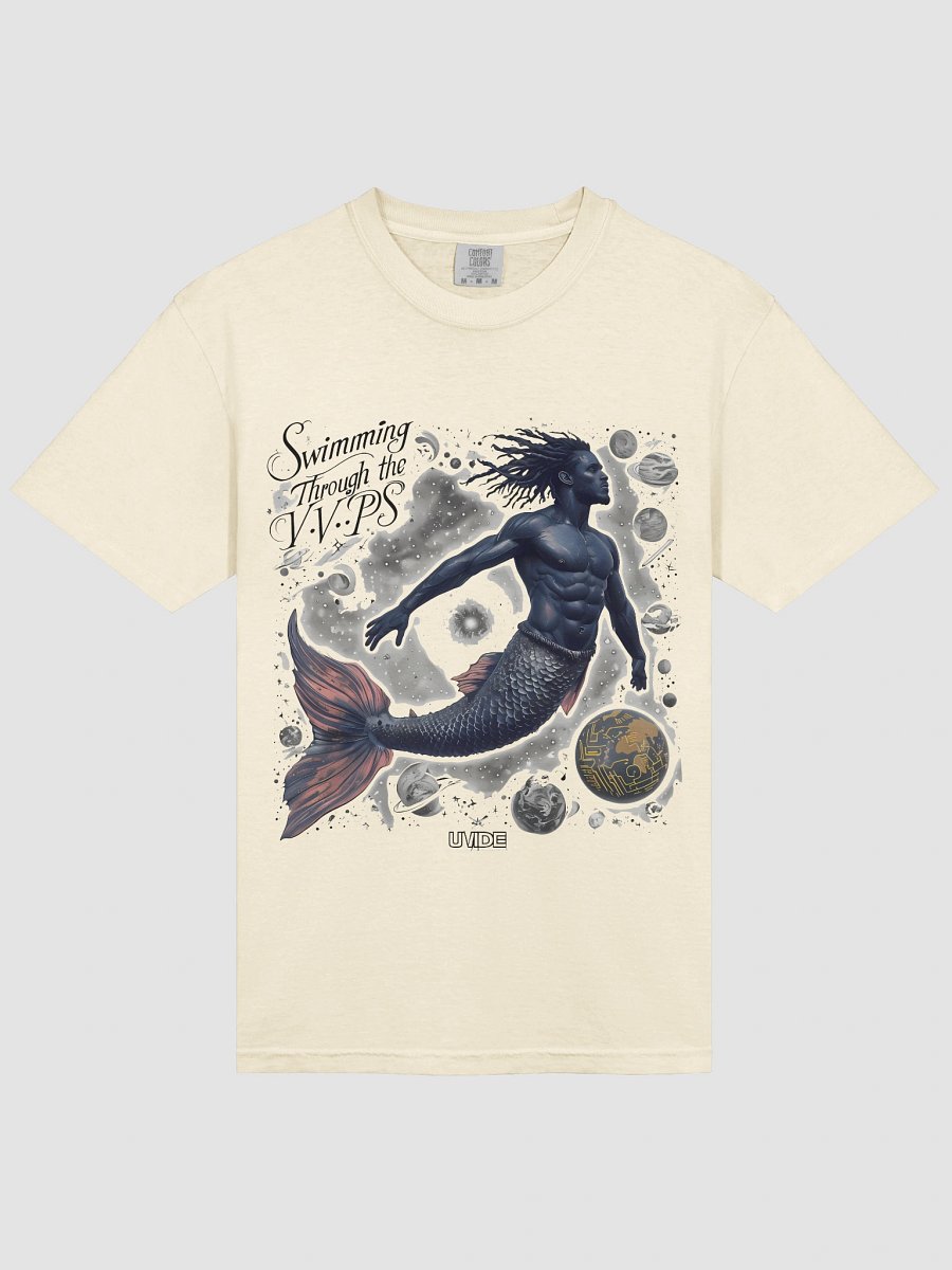 Mystical Merman: Swimming Through the Cosmic VVPS Heavyweight T-Shirt product image (9)