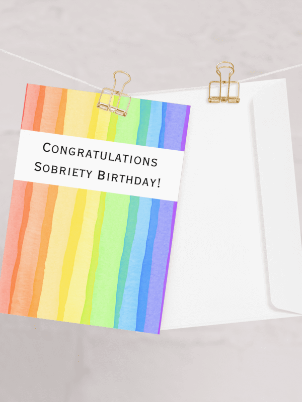 Rainbow Sobriety Celebration Card product image (2)