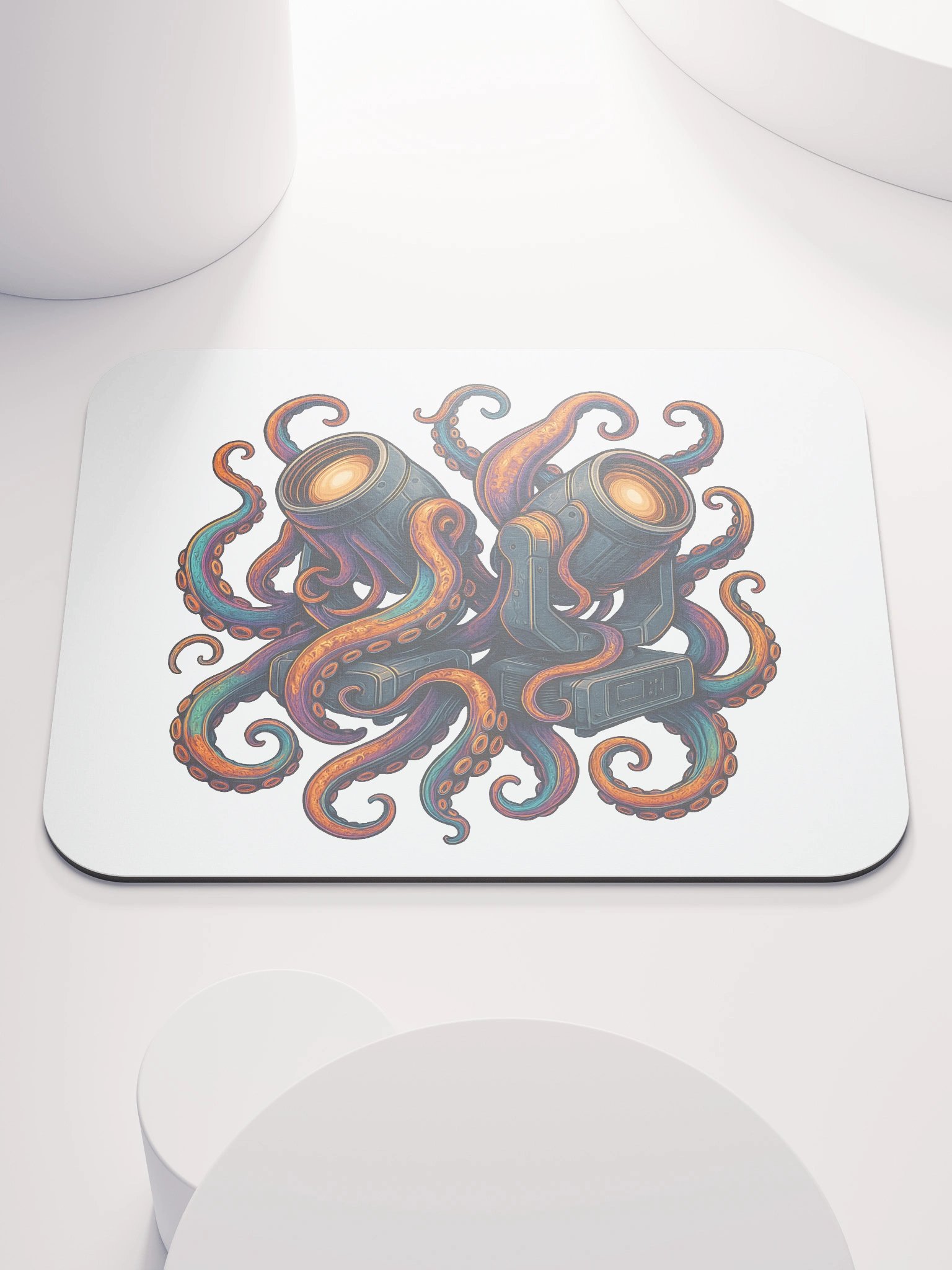 Theatrically Jerry: "Tangled Up" Octopus Moving Head Light Mouse Pad product image (1)