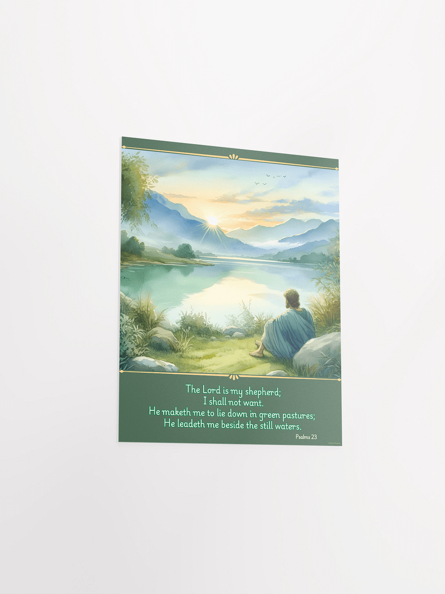 Peaceful Pastures - Psalm 23 Inspired Digital Art - Poster product image (3)