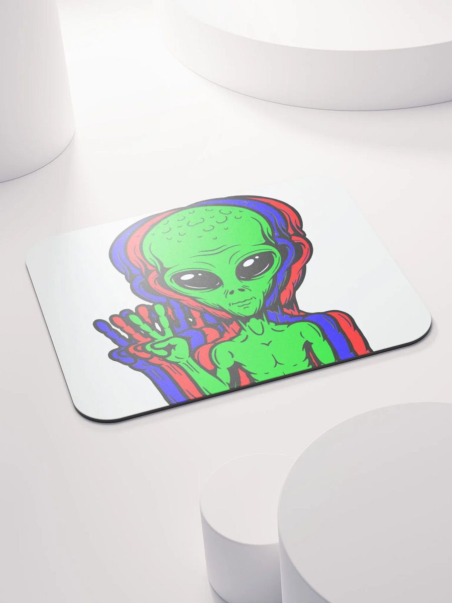 Alien Peace Sign Desk Mat product image (4)