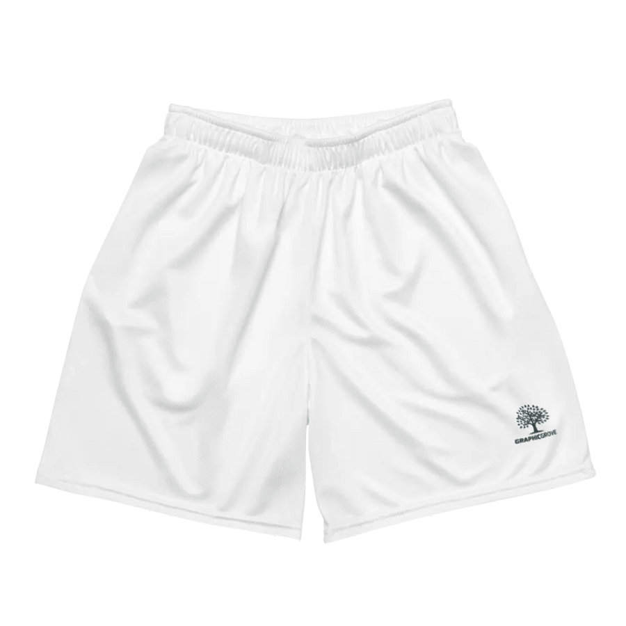 Graphic Grove White Recycled Unisex Mesh Shorts product image (3)