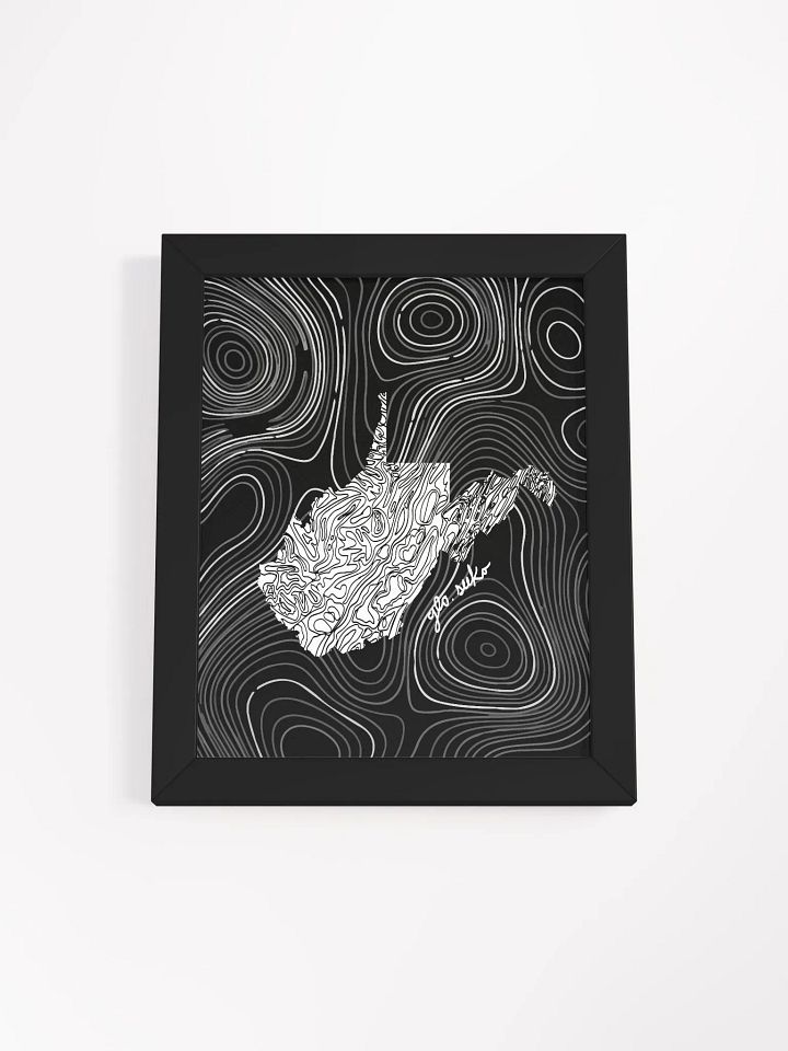 WV Topographical Map Framed Poster product image (2)