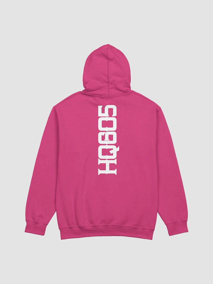 Hemp Quarters White Logo w/back Pink Hoodie. product image (2)