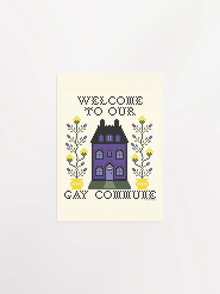 Welcome to Our Gay Commune Print - Nonbinary Flag product image (1)