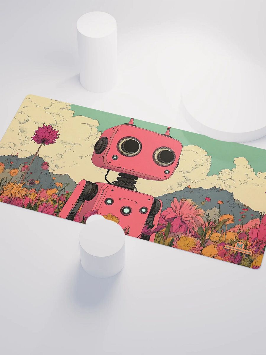 Retro Bot in Bloom: Pop-Art Gaming Pad product image (3)