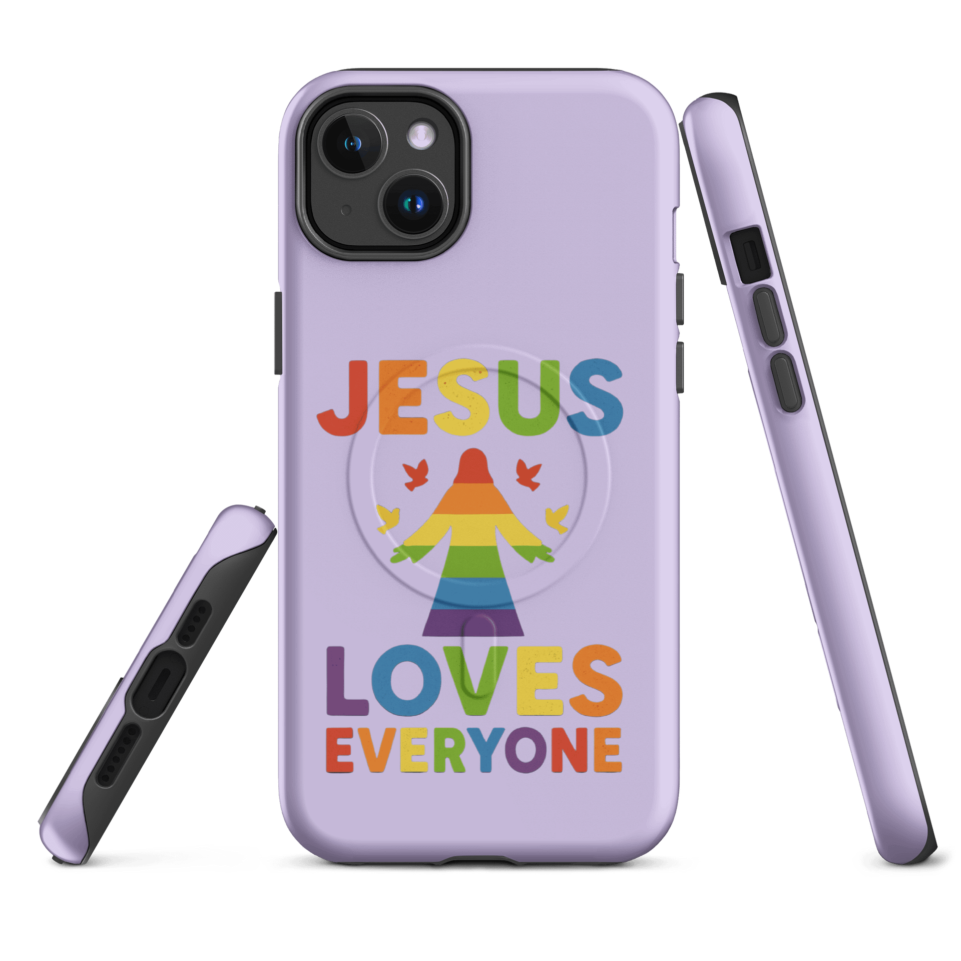 Rainbow Jesus Loves Everyone iPhone Case product image (2)