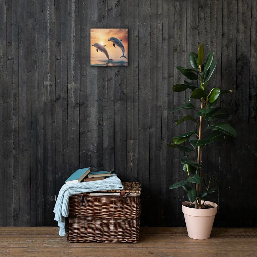 Dolphins Leaping From The Sea Wall Art product image (3)
