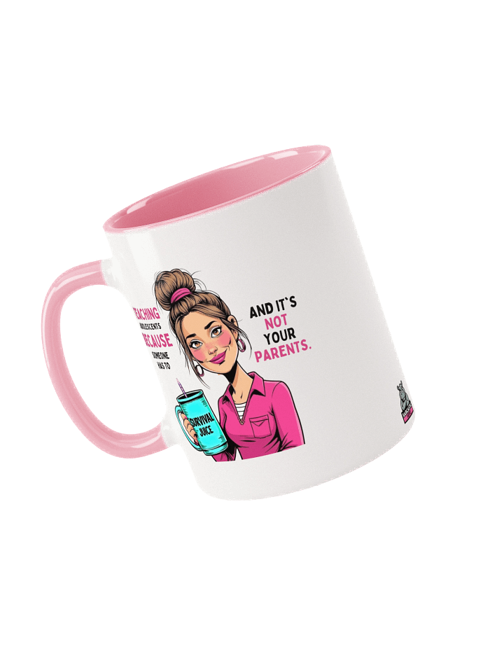 "Teaching Adolescents Because Someone Has To" Teacher Mug – Funny Survival Juice Graphic Mug product image (2)