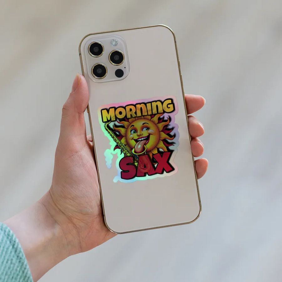 Morning Sax Holographic Stickers product image (8)