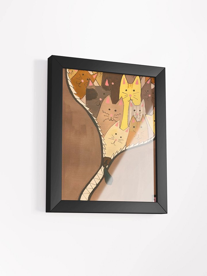 "Unleash The Cats" Framed Poster Print (Brown) product image (2)