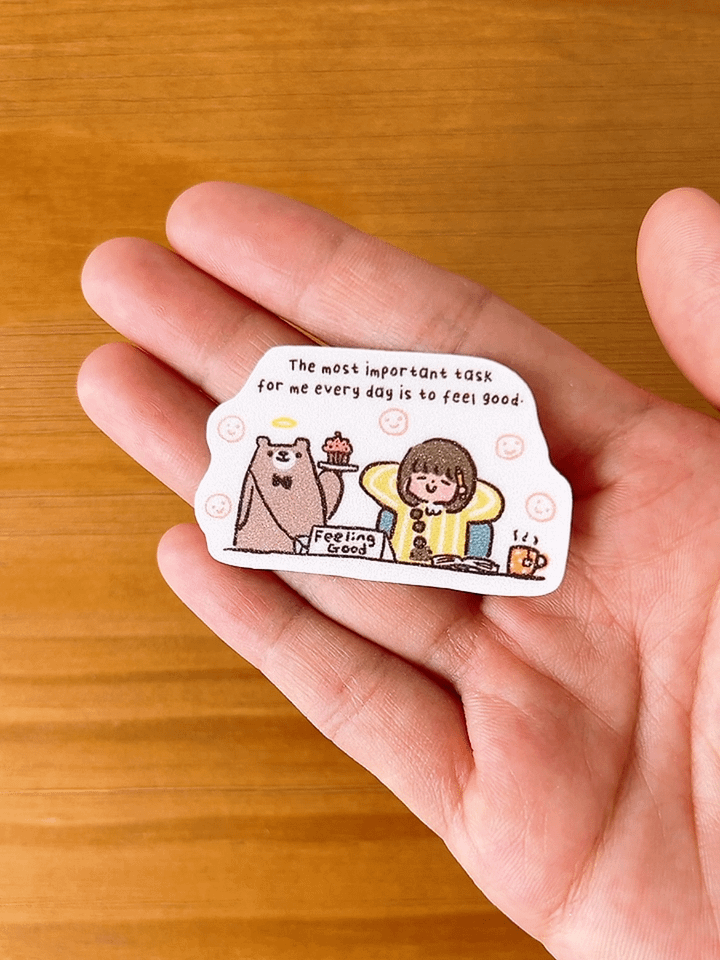 Just feel good | Positivity Glitter Sticker product image (2)