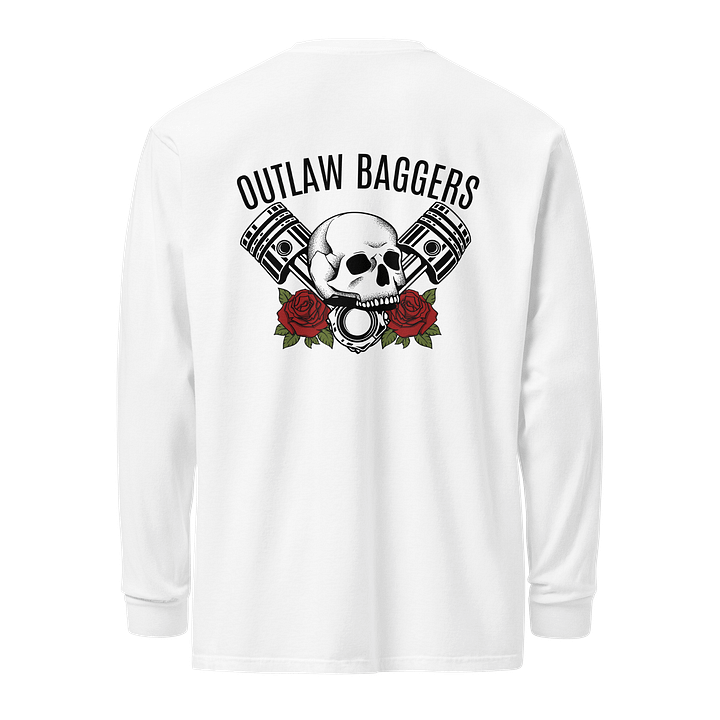 Outlaw Baggers Rose White Long Sleeve Tee product image (11)