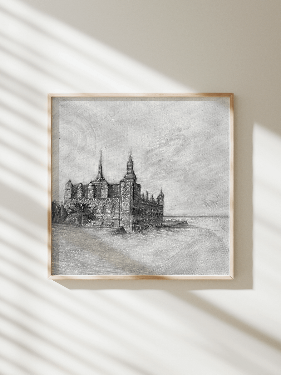 Kronborg castle - Pencil sketch - Square product image (4)