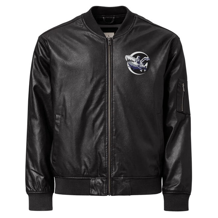 AnjelusX Faux Leather Bomber Jacket product image (1)