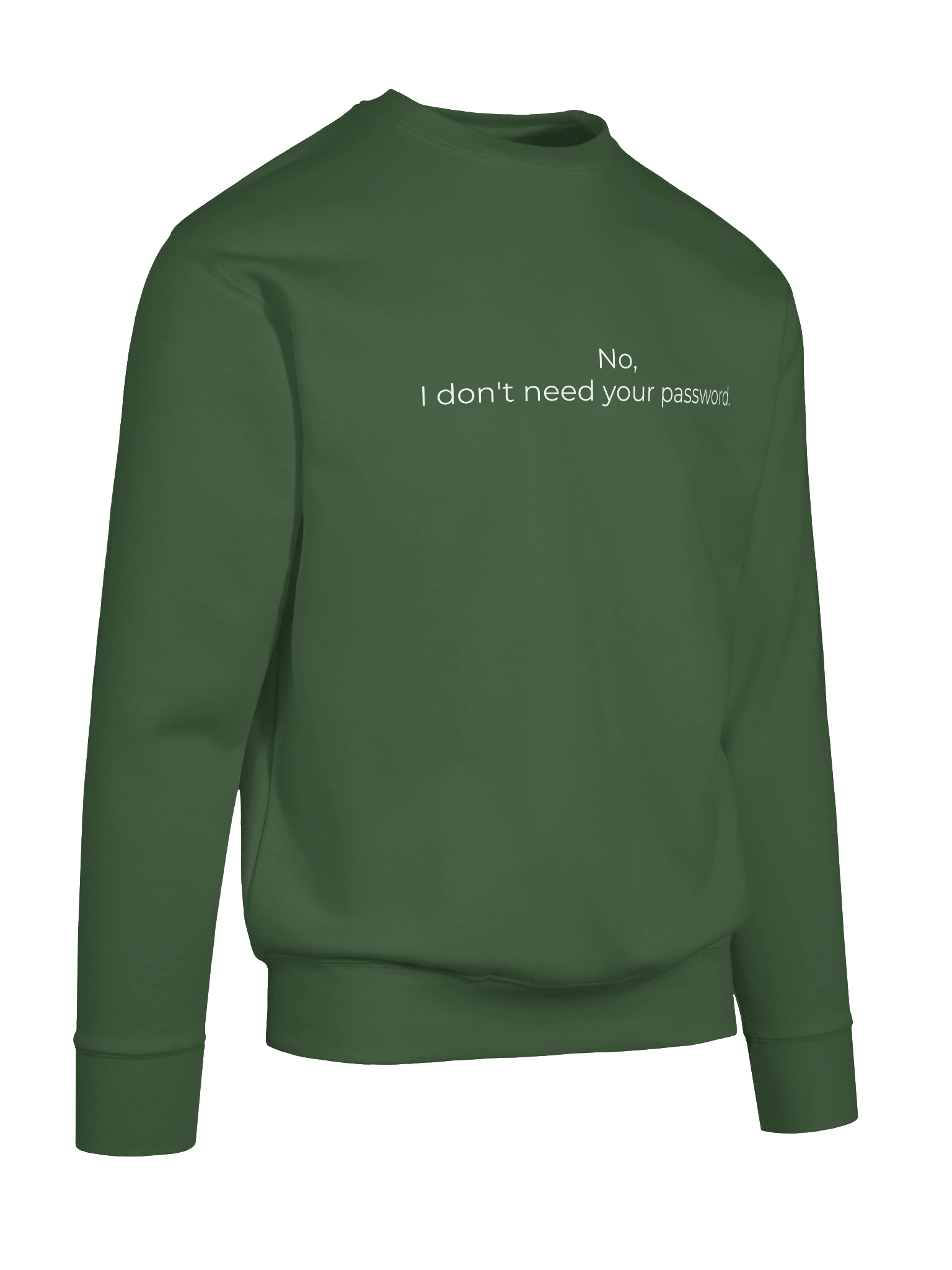 No, I don't need your password sweatshirt. product image (66)