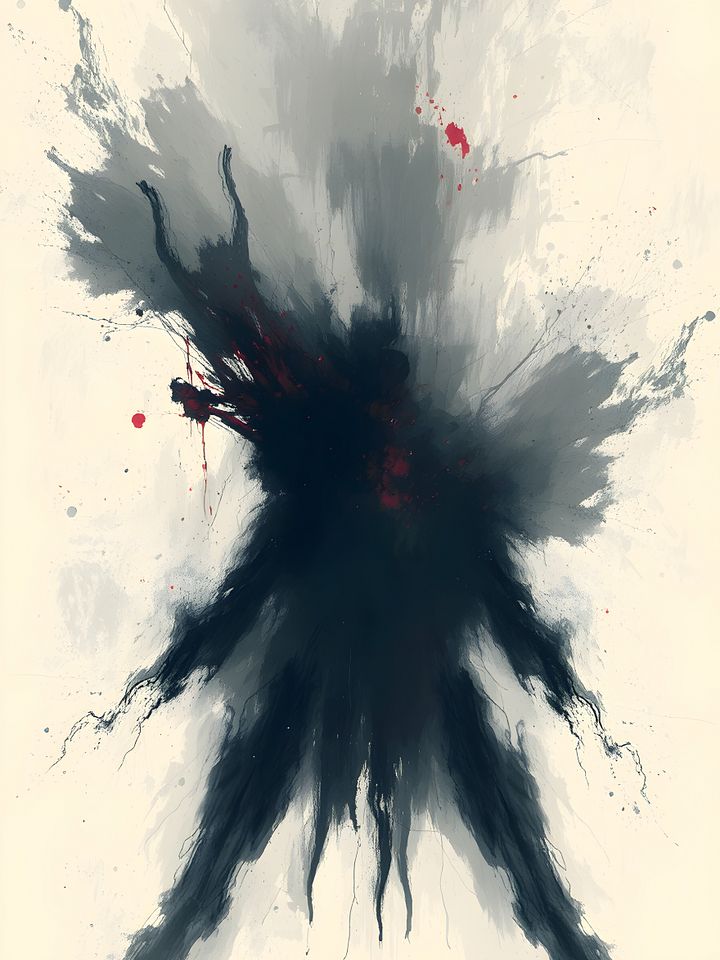 Abstract Shadow - Dark Abstract Art Print product image (1)