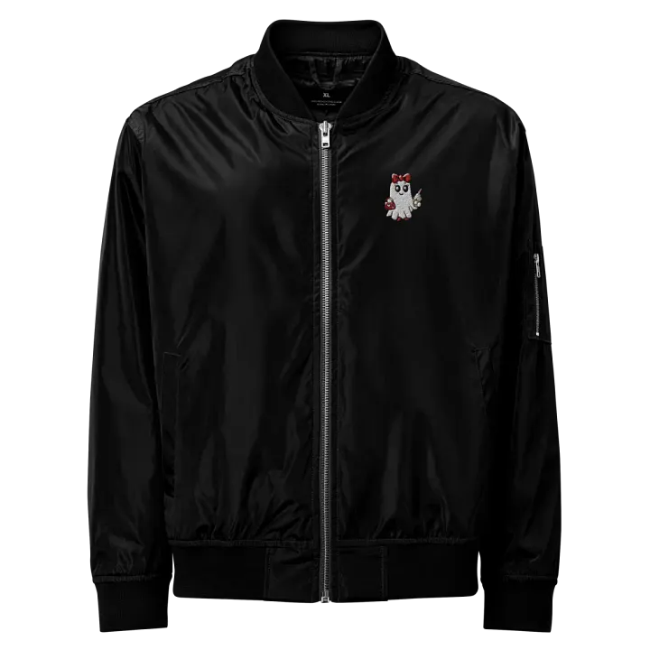 Stylish Ghost Embroidered Premium Recycled Bomber Jacket product image (1)