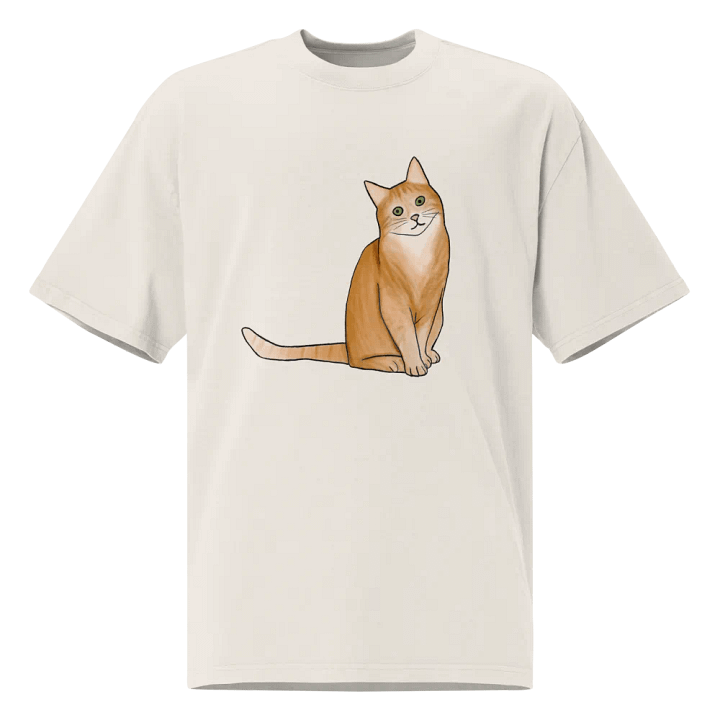 Orange Cat Premium Oversized Faded T-Shirt product image (7)