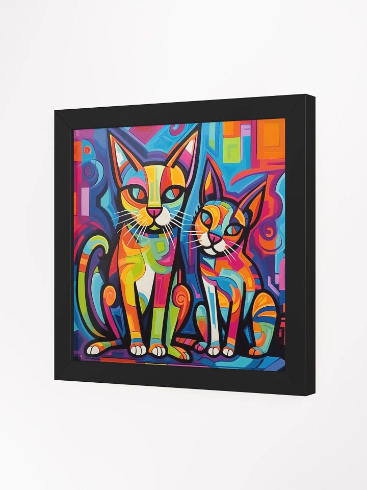 Colorful Curious Cats Abstract Wall Art product image (12)