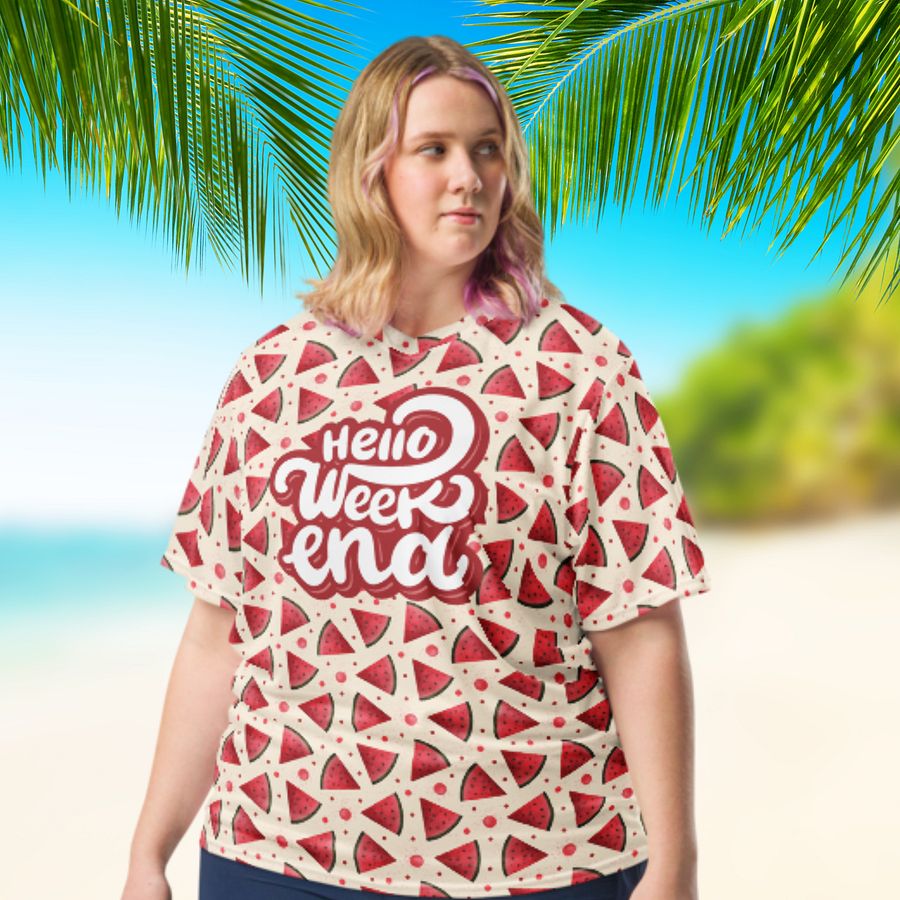 Hello Weekend Watermelon All Over Print Jersey Top product image (4)