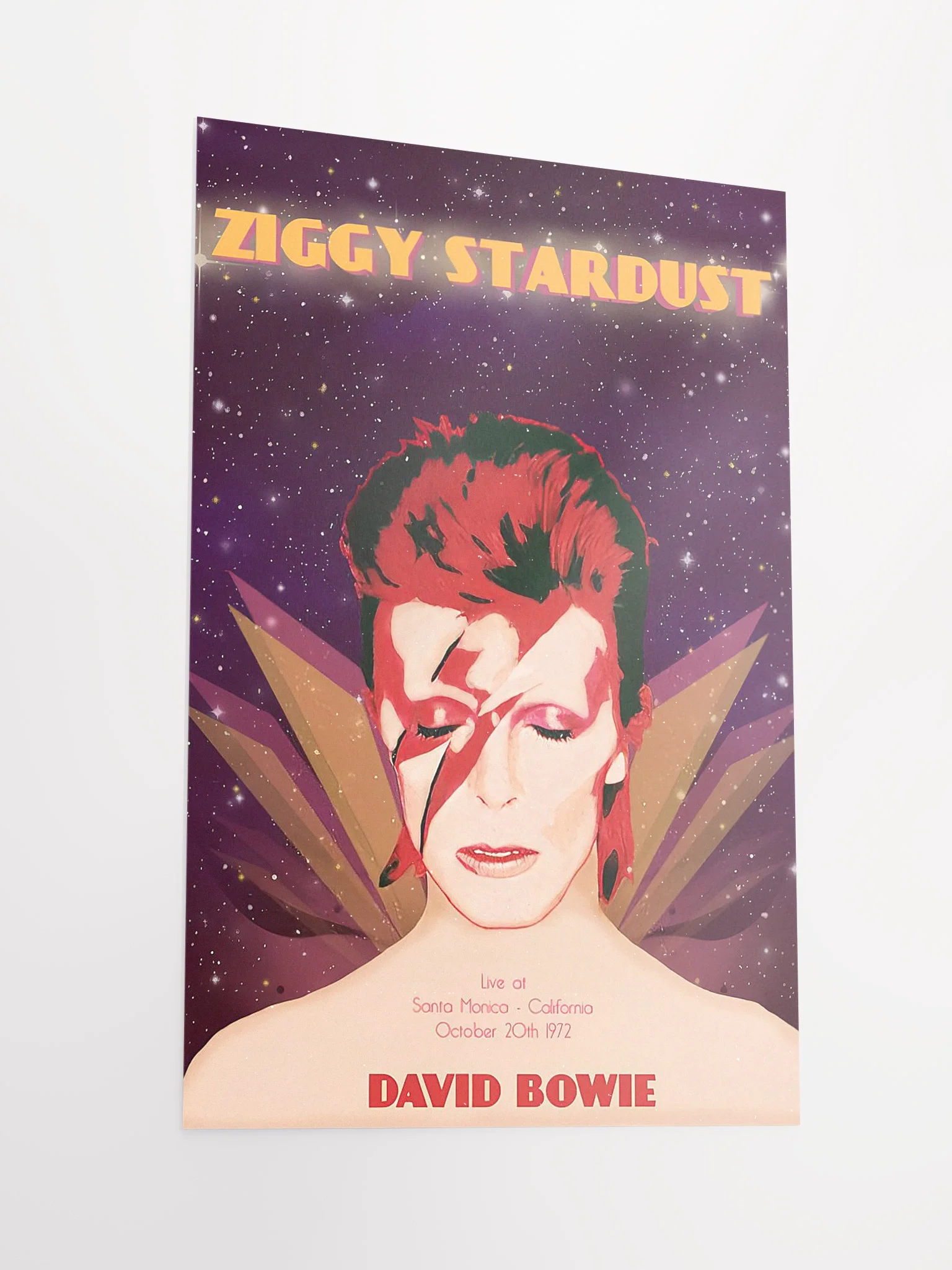 Ziggy Stardust Tribute Poster – 1972 Live Concert Art Print (Vintage Music, Space-Age Aesthetic) product image (6)