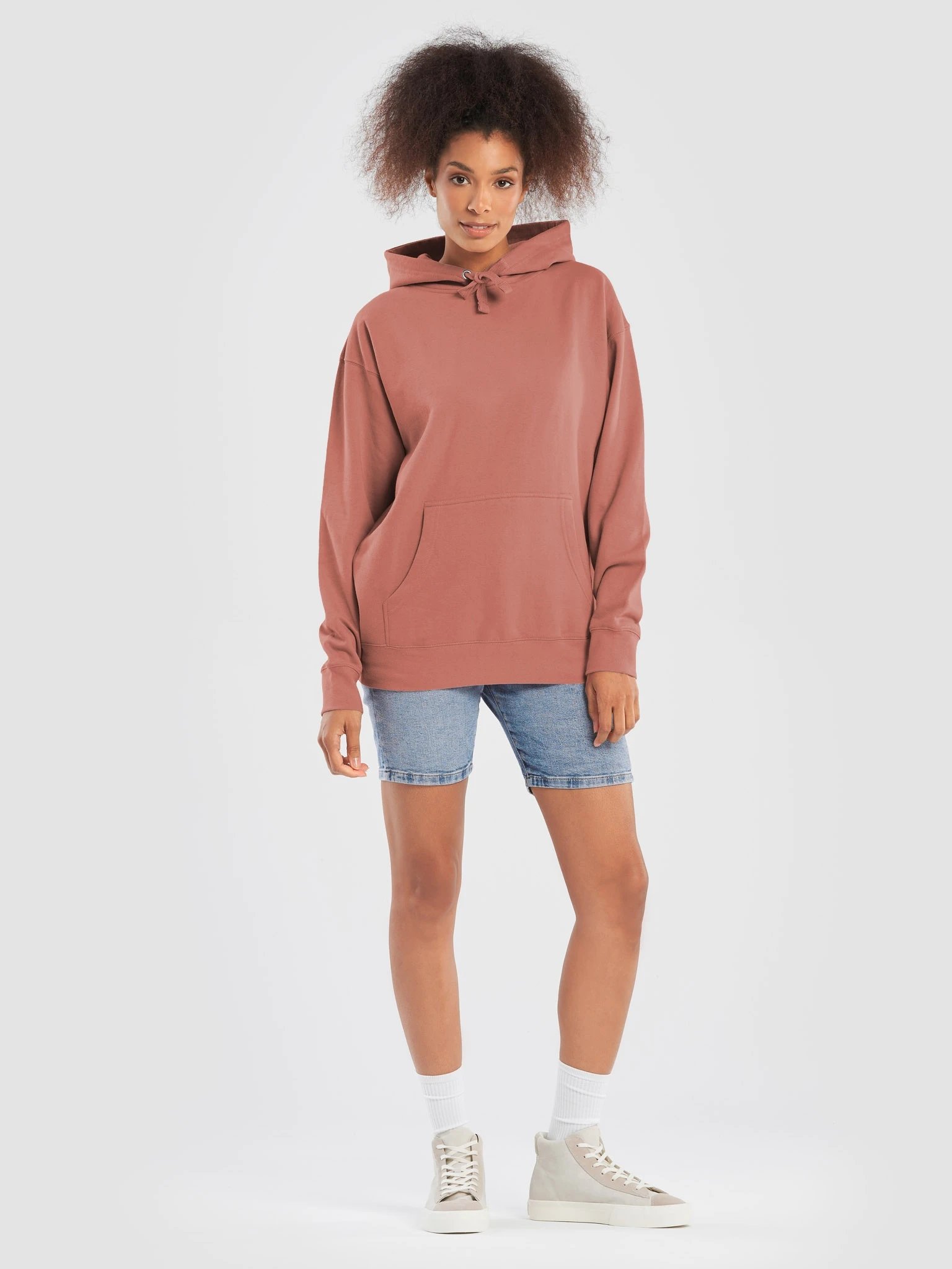 Plain Color Dusty Rose Hoodie product image (3)