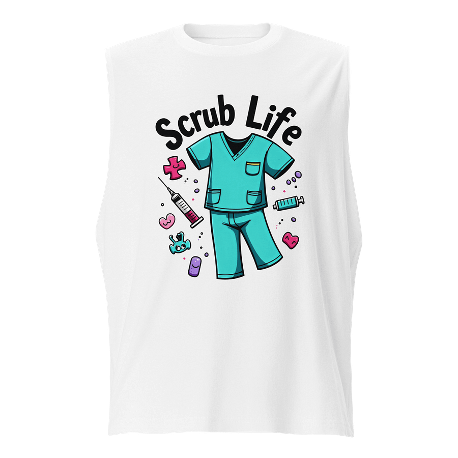 Scrub Life Playful Muscle Tank product image (1)
